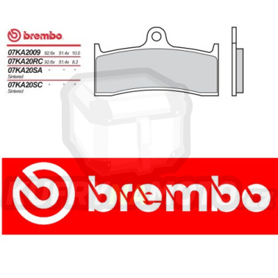 Brzdové destičky Brembo BUELL RS X1 1200 r.v. Od 98 -  směs SC Přední