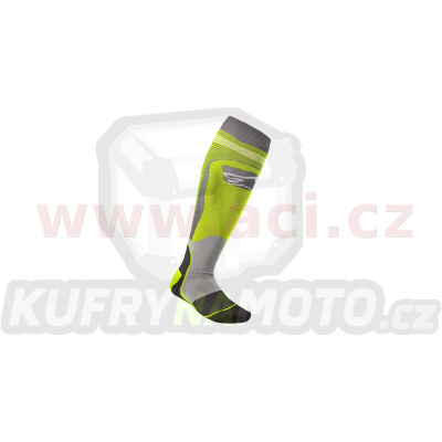 ponožky MX PLUS-1, ALPINESTARS (žlutá fluo/šedá) 2023
