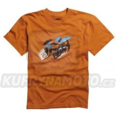 Tričko FOX Junior/dětské T-Shirt Steadfast oranžové - velikost YXL