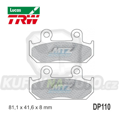 Destičky brzdové DP110-LU TRW Lucas MCB562 - směs Allround