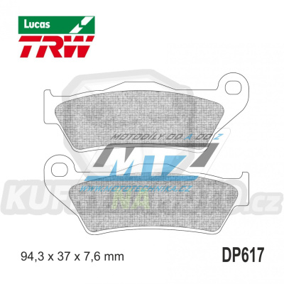 Destičky brzdové DP617-LUEC TRW Lucas MCB648EC - směs Allround Economy