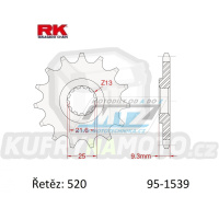 Kolečko řetězové (pastorek) 1539-14zubů RK - Kawasaki KLX230 + KLE300 Versys + EX250 Ninja+EX400 Ninja + Z300+Z400+Z500 + EL500 Eliminator + ZX10R Ninja + KEF300 Lakota+KES300 Lakota