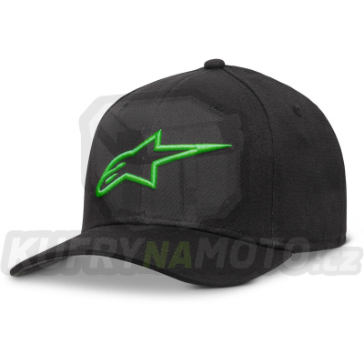 kšiltovka AGELESS CURVE HAT, ALPINESTARS (černá/zelená)