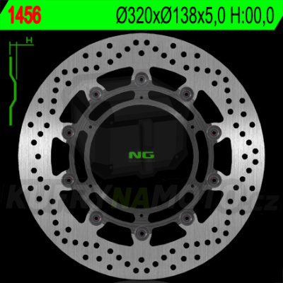 Brzdový kotouč moto NG 1456