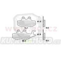 brzdové destičky, BRAKING (semi-metalická směs SM1) 2 ks v balení