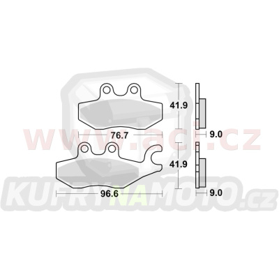 brzdové destičky, BRAKING (semi-metalická směs SM1) 2 ks v balení