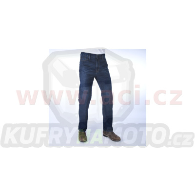 ZKRÁCENÉ kalhoty Original Approved Jeans volný střih, OXFORD, pánské (sepraná modrá)