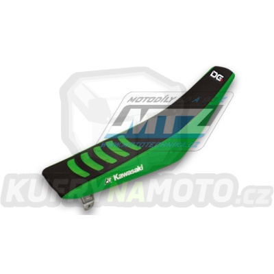 Potah sedla Kawasaki KXF250 / 09-12 + KXF450 / 09-11 - barva černo-zelená - typ potahu DG3