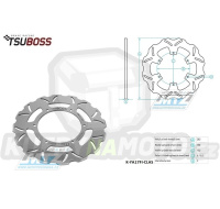 Kotouč brzdový (282/132/6D) - Yamaha TZR+TDR125 / 93-96 + XP500Tmax / 01-03 + XT600E / 95-03+XT600K / 94-95 + XTZ660Tenere / 91-99 + XV750Virago+XVS1100DragStar / 03-07