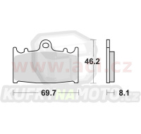 brzdové destičky, BRAKING (semi-metalická směs SM1) 2 ks v balení