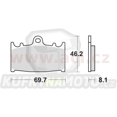 brzdové destičky, BRAKING (semi-metalická směs SM1) 2 ks v balení