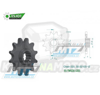 Kolečko řetězové (pastorek) TM126-12zubů ESJOT 50-32105-12 - TM EN125 + MX125 / 13-24