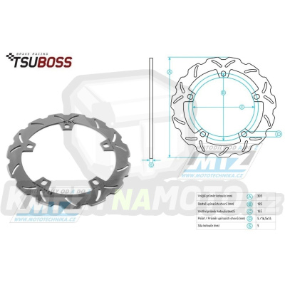 Kotouč brzdový (305/165/5D) - univerzální použití