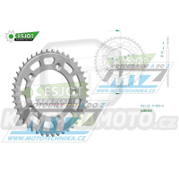 Rozeta řetězová (převodník) Dural 0894-44zubů ESJOT 51-13025-44 - barva stříbrná - KTM 65SX / 02-24 + 60SX / 97-01 + Husqvarna TC65 / 17-24 + Gas-Gas MC65