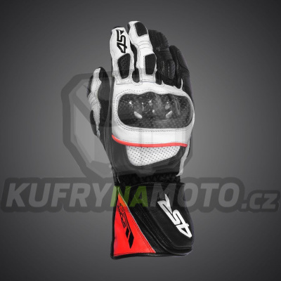 Moto rukavice 4SR Sport Cup Reflex Red velikost S kožené - akce