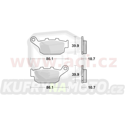 brzdové destičky, BRAKING (semi-metalická směs SM1) 2 ks v balení