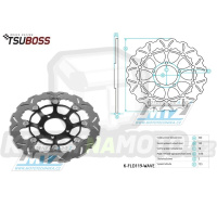 Kotouč brzdový (320/78/5D) - zubatý design - Triumph Speed Triple 1050R +  Speed Triple 1050R ABS / 12-14