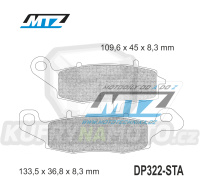 Destičky brzdové DP322-STA - směs Standard