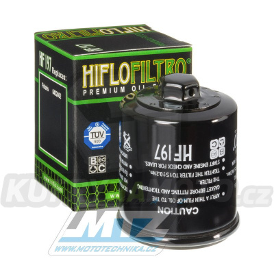 Filtr olejový HF197 (HifloFiltro) - Aeon 200+300+350+400 + Benelli 350 Zanzero + Hyosung MS3 125+GD250 + Keeway 300 Index + PGO 125+150+200 + Polaris 200 Phoenix+200 Sawtooth