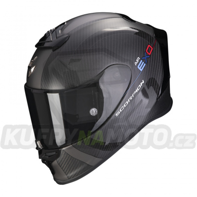 Moto přilba SCORPION EXO-R1 EVO CARBON AIR MG matná černo/tmavě stříbrná