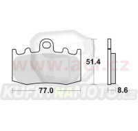 brzdové destičky, BRAKING (semi-metalická směs SM1) 2 ks v balení