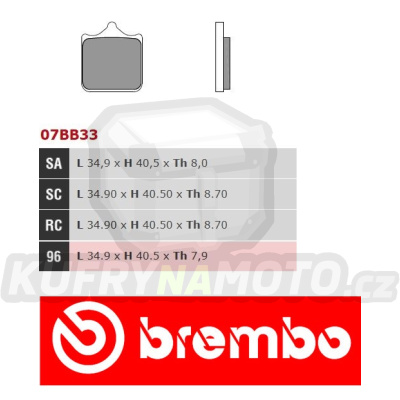 Brzdové destičky Brembo BMW S 1000 RR 1000 r.v. Od 09 -  směs SA Přední