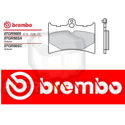 Brzdové destičky Brembo TM CROSS, ENDURO 125 r.v. Od 89 - 90 směs Originál Přední