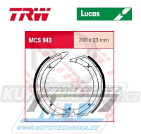 Brzdové obložení (brzdové pakny) TRW Lucas MCS943 - BMW K75 750/2 rear / 89-96 + R80RT 800/2 rear / 89-95