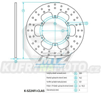 Kotouč brzdový (260/121/6D) - Suzuki Burgman250 / 98-02+Burgman400 / 99-02