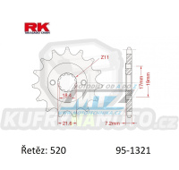 Kolečko řetězové (pastorek) 1321-14zubů RK - Honda CRF250L+CRF250 Rally+CRF300L+CRF300 Rally+CRF250M+CRF250F + CBF250+CBX250 + NX250 Dominator+XR250 + CBF250+CBX250+CB300F+CB300R +CBR250R+CBR300R + CMX300 Rebel