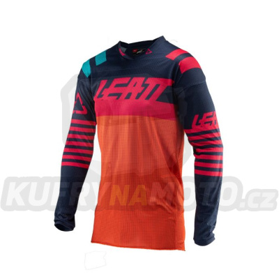 LEATT chráničová košile CROSS MODEL GPX 4.5 X-FLOW TECH BLUE barva modrá/oranžová/červená velikost XL