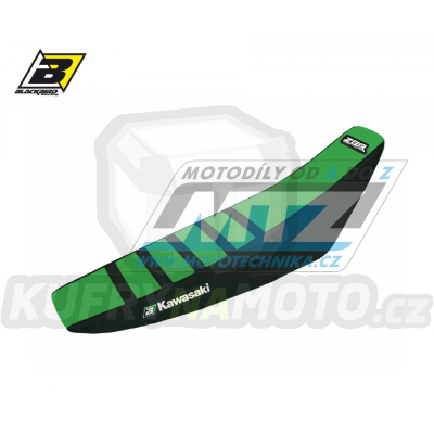 Sedlo kompletní Kawasaki KXF250 / 13-20 + KXF450 / 12-18 - barva zeleno-černá - typ potahu ZEBRA - standardní výška