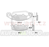 brzdové destičky, BRAKING (semi-metalická směs SM1) 2 ks v balení