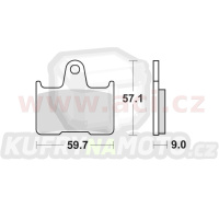 brzdové destičky, BRAKING (semi-metalická směs SM1) 2 ks v balení