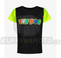 Dětské triko VR46 THE DOC černo/fluo žluté 504304