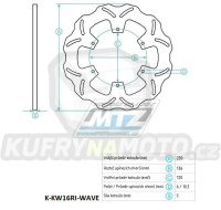 Kotouč brzdový (230/120/6D) - Kawasaki KLE500 / 91-07+KLR650 / 87-07