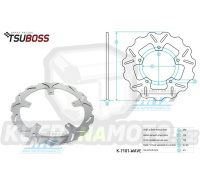 Kotouč brzdový nerezový (292/156/5D) - Yamaha YZF-R125 / 08-13