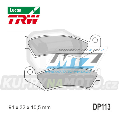 Destičky brzdové DP113-LU TRW Lucas MCB594 - směs Allround