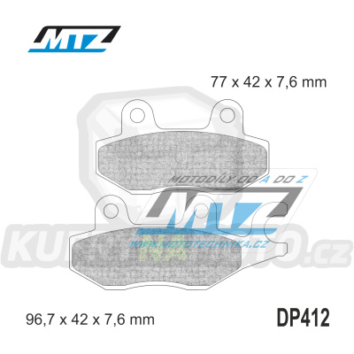 Destičky brzdové DP412-FM - MTZ směs Offroad Profi