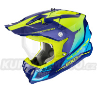 Moto přilba SCORPION VX-22 AIR ATTIS modro/fluo žlutá