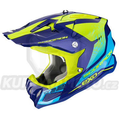 Moto přilba SCORPION VX-22 AIR ATTIS modro/fluo žlutá