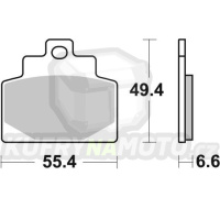 brzdové destičky, BRAKING (semi-metalická směs SM1) 2 ks v balení