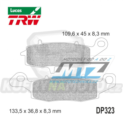 Destičky brzdové DP323-LU TRW Lucas MCB681 - směs Allround