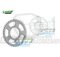 Rozeta ocelová (převodník) 0018-45zubů ESJOT 50-32048-45 - Aprilia 125 Tuareg + MZ (MuZ) 600 Sport + MUZ 660 Scorpion + 660 Trouper + 660 Tour + 660 Traveller