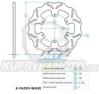 Kotouč brzdový nerezový (282/132/6D) - Yamaha TDR125 / 89+XT500E / 95+XP500T-MAX / 00-04+XT600E / 95-03+XTZ660Z Tenere / 91-99