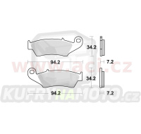 brzdové destičky, BRAKING (semi-metalická směs SM1) 2 ks v balení