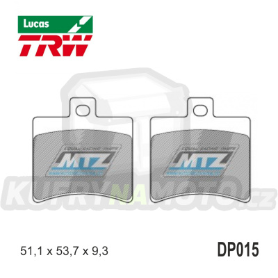 Destičky brzdové DP015-LUEC TRW Lucas MCB710EC - směs Allround Economy