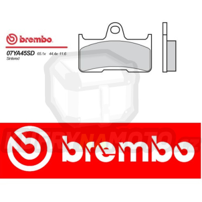 Brzdové destičky Brembo YAMAHA YFM GRIZZLY FWAP 4X4 660 r.v. Od 02 -  SD směs Zadní