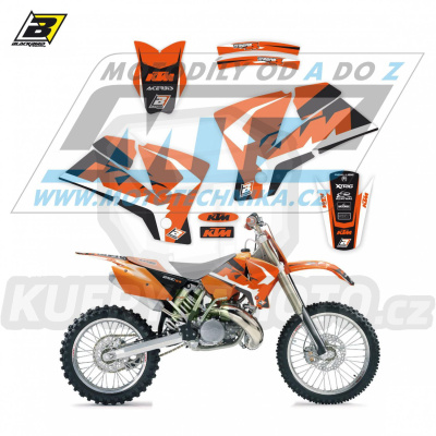 Polepy na motocykl (sada polepů Dream) KTM EXC+EXCF /  03-04 + SX+SXF / 01-04 - typ polepů Dream4