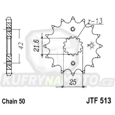 Řetězové kolečko JT JTF 513-15RB 15 zubů, 530  – akce